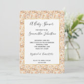 Chic Gold Blush Roze luipaard Baby shower afdrukke Kaart (Staand voorkant)