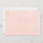 Chic Gold Blush Roze Waterverf Bridal Luncheon Kaart (Achterkant)
