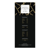 Chic Gold Bobby Pins Hair Stylist Salon Black Reclamekaart (Voorkant)
