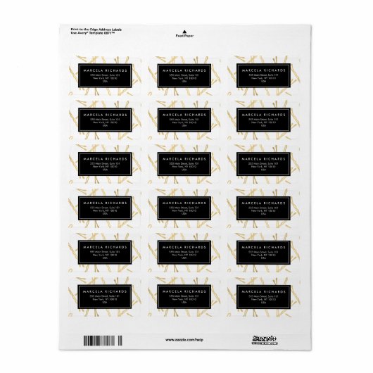 Chic Gold Bobby Pins Hair Stylist Salon Etiket (Full Sheet)