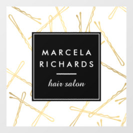 Chic Gold Bobby Spelden Kapsalon Raamsticker