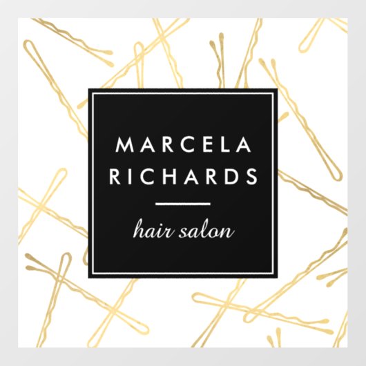 Chic Gold Bobby Spelden Kapsalon Raamsticker (Vel)