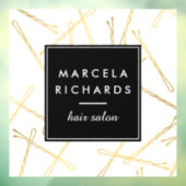 Chic Gold Bobby Spelden Kapsalon Raamsticker (Vel 3)