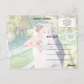 Chic Gold | Bold Black Stripe Foto Dank u Briefkaart (Achterkant)