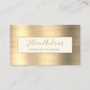 Chic Gold Borhed Metallic Script Professional Visitekaartje