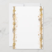 Chic Gold Botanical Border Wedding Kaart (Achterkant)