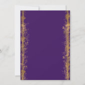 Chic Gold Botanical Border Wedding Kaart (Achterkant)