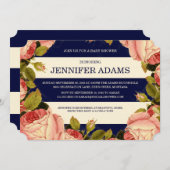 CHIC GOLD | BOTANISCH BABY SHOWER INVITE KAART (Voorkant / Achterkant)