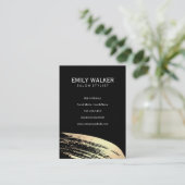 Chic Gold Brush Stroke Visitekaartje (Staand voorkant)