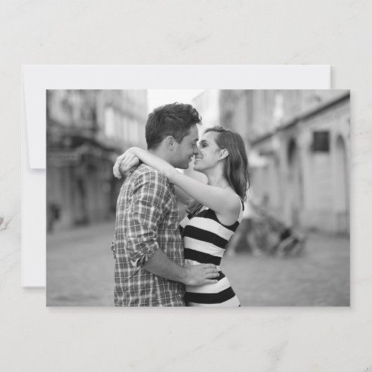 Chic Gold Brush Stroke | XOXO Foto slaat de datum Save The Date (Achterkant)