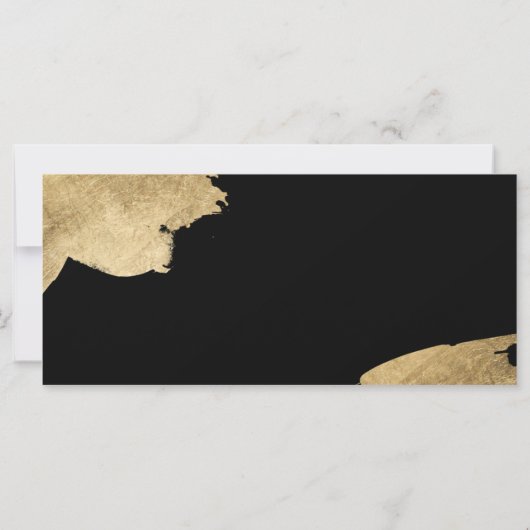 Chic gold brushstroke foil gift certificate logo (Achterkant)