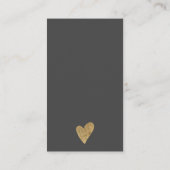 Chic gold brushstroke logo order bedankt visitekaartje (Achterkant)