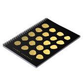 Chic Gold Brushstrokes Stippen Notebook Journal Notitieboek (Linkerzijde)