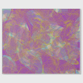 Chic Gold Butterfly Aqua Violet Cadeaupapier (Vlak)