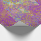 Chic Gold Butterfly Aqua Violet Cadeaupapier (Hoek)