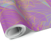 Chic Gold Butterfly Aqua Violet Cadeaupapier (Rol Hoek)