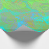 Chic Gold Butterfly Aquamarine Cadeaupapier (Hoek)