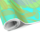Chic Gold Butterfly Aquamarine Cadeaupapier (Rol Hoek)