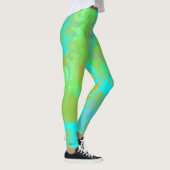 Chic Gold Butterfly Aquamarine Leggings (Rechts)
