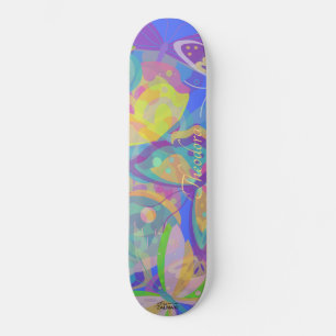 Chic Gold Butterfly Colorful Patroon Persoonlijk Skateboard