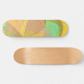 Chic Gold Butterfly Geel Oranje Patroon Persoonlijk Skateboard (Horizontaal)