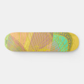 Chic Gold Butterfly Geel Oranje Patroon Persoonlijk Skateboard (Horizontaal)