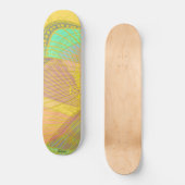Chic Gold Butterfly Geel Oranje Patroon Persoonlijk Skateboard (Voorkant)