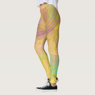 Chic Gold Butterfly Geel Sinaasappel Leggings