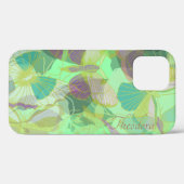 Chic Gold Butterfly Pistachio Violet Patroon Case-Mate iPhone Case (Achterkant (horizontaal))