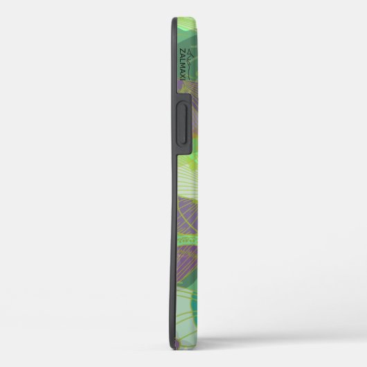 Chic Gold Butterfly Pistachio Violet Patroon Case-Mate iPhone Case (Achterkant / Rechts)