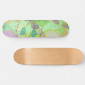 Chic Gold Butterfly Pistachio Violet Persoonlijk Skateboard (Horizontaal)