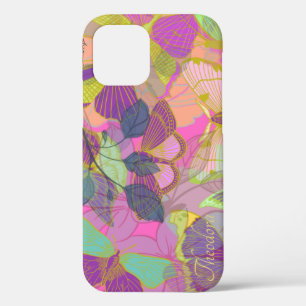 Chic Gold Butterfly Turquoise Violet Case-Mate iPhone Case