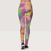 Chic Gold Butterfly Turquoise Violet Leggings (Achterkant)