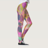 Chic Gold Butterfly Turquoise Violet Leggings (Rechts)