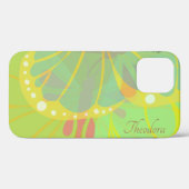 Chic Gold Butterfly Yellow Blue Pattern Case-Mate iPhone Case (Achterkant (horizontaal))