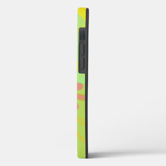 Chic Gold Butterfly Yellow Blue Pattern Case-Mate iPhone Case (Achterkant / Links)