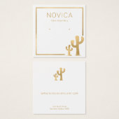 Chic Gold Cactus die Display Kaart verdienen (Voorkant /achterkant)