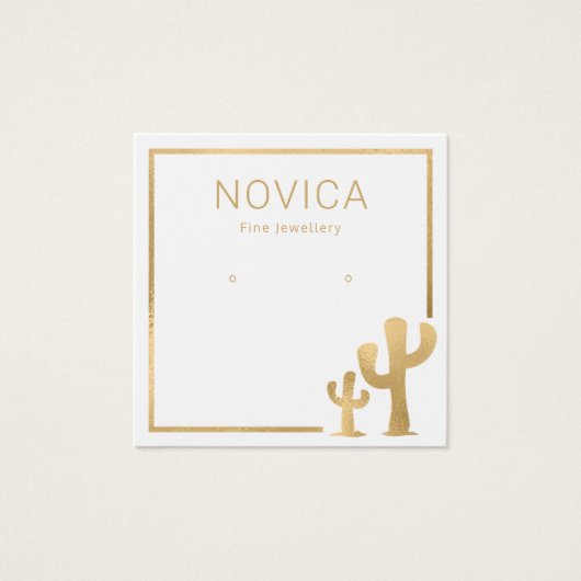 Chic Gold Cactus die Display Kaart verdienen (Voorkant)