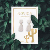 Chic Gold Cactus die Display Kaart verdienen Visitekaartje