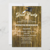 Chic Gold Calligraphy Afstudeerfeest 2025 Kaart (Voorkant)