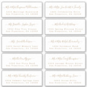 Chic Gold Calligraphy Wedding Guest Adresetiketten Sticker (Voorkant)