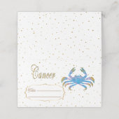 Chic Gold Cancer Zodiac Verjaardag Plaatskaartje (Buitenkant ongevouwen)