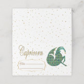 Chic Gold Capricorn Zodiac Verjaardag Plaatskaartje (Buitenkant ongevouwen)
