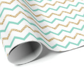 Chic Gold Chevron inpakpapier (Rol Hoek)