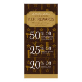 Chic Gold & Coco Aangepaste Salon Coupons Specials Reclamekaart (Voorkant)