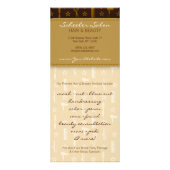 Chic Gold & Coco Aangepaste Salon Coupons Specials Reclamekaart (Achterkant)