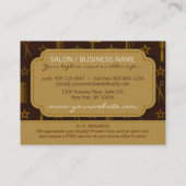 Chic Gold & Coco Brown Salon Loyalty Rewards Card (Achterkant)