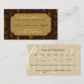 Chic Gold & Coco Hair & Beauty Appointcard Afsprakenkaartje (Voorkant / Achterkant)