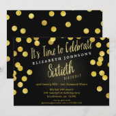 Chic Gold Confetti 60e verjaardag Kaart (Voorkant / Achterkant)
