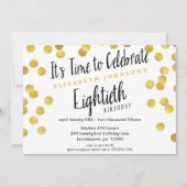 Chic Gold Confetti 80e verjaardag Kaart (Voorkant)